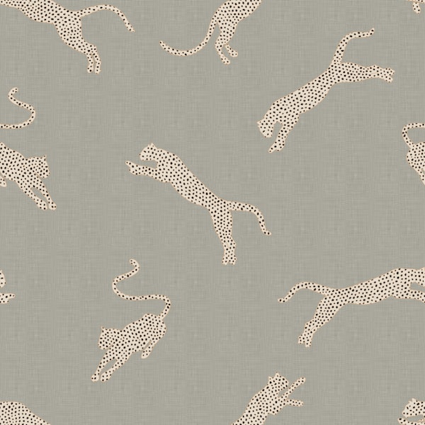 Exotic Leopards on Vintage Taupe WP