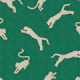 Exotic Leopards on Emerald Green WM