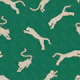 Exotic Leopards on Emerald Green WP
