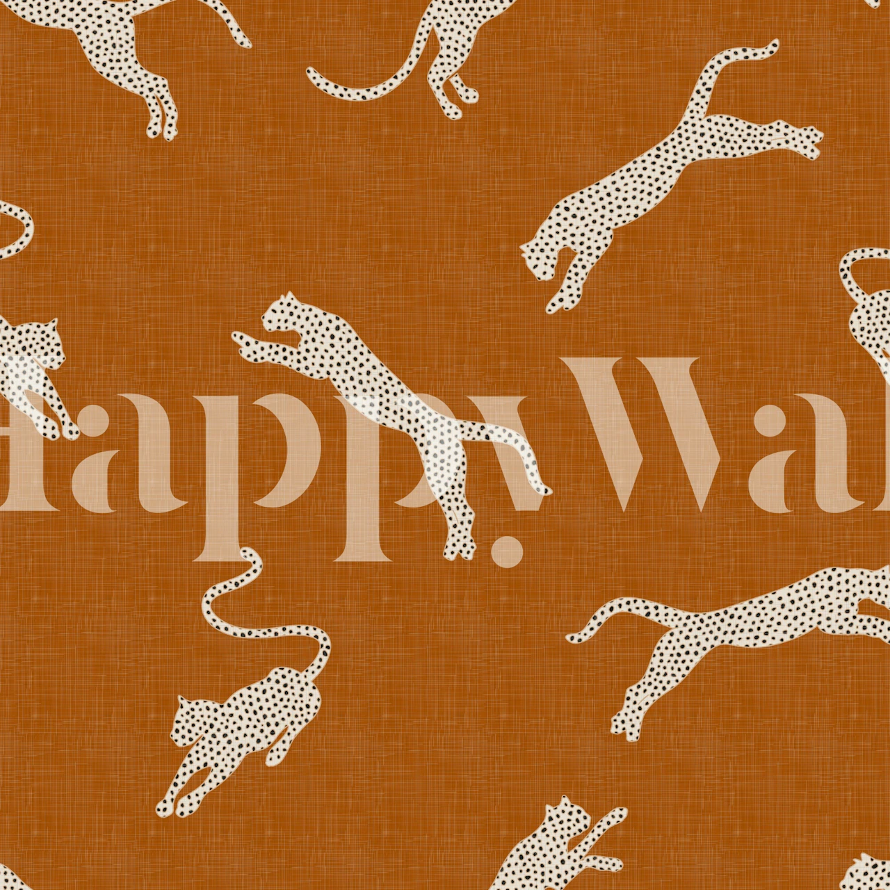 Exotic Leopards on Rusty Sand wallpaper in a room