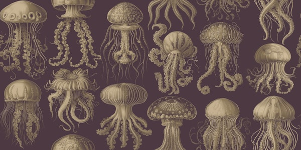 Elaborate Jellyfish - Gold & Bordeaux
