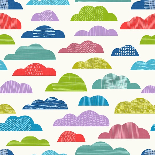 Mid Century Modern Clouds Vibrant WP