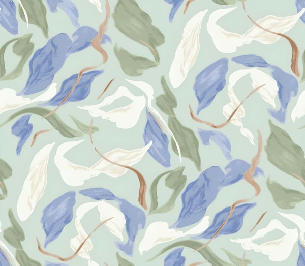 Soft Blue Floral Elegance