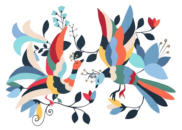 Colorful Love Birds