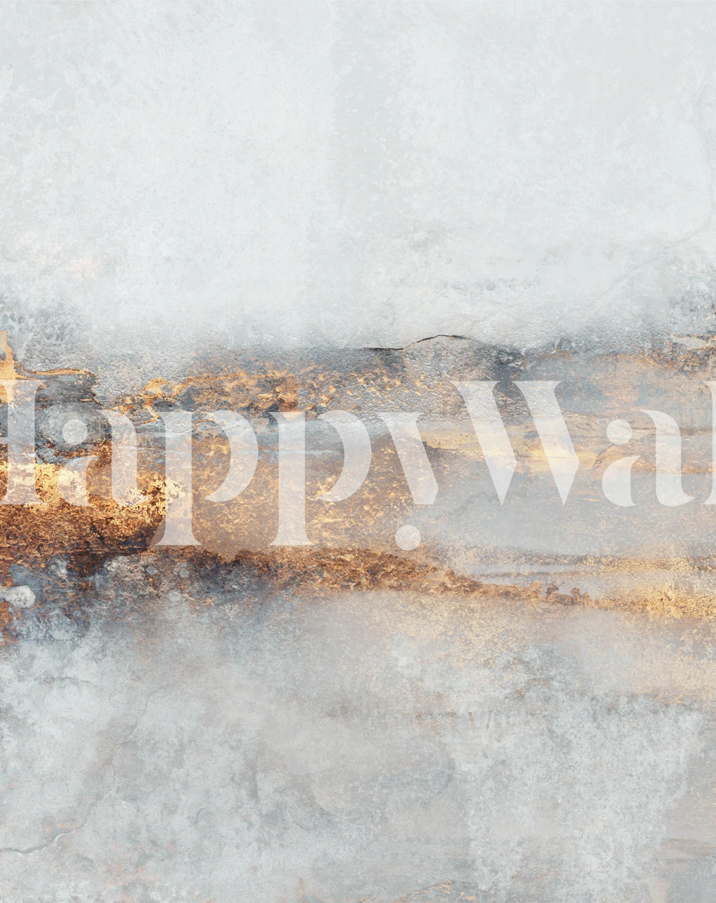 Fog and gold marble effect wallpaper