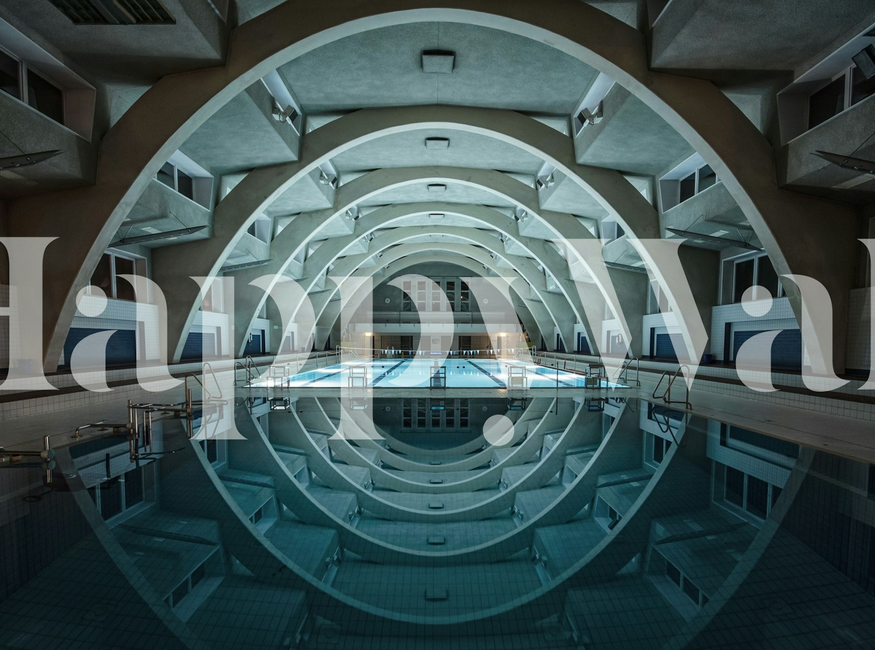 Swimming night wallpaper in a room