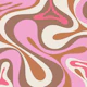 Mod Swirl Groovy Pink Mocha Abstract