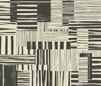 Graphic Charcoal and Cream Abstract Stripes tapete