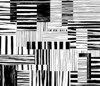 Graphic Black and White Brushstroke Abstract behang