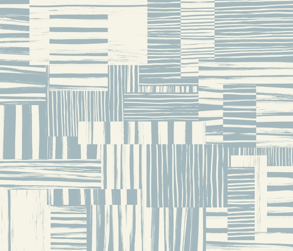 Warm Cream and Blue Grey Brushstroke Abstract