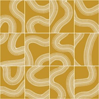 Zen Garden TIles Mustard wallpaper