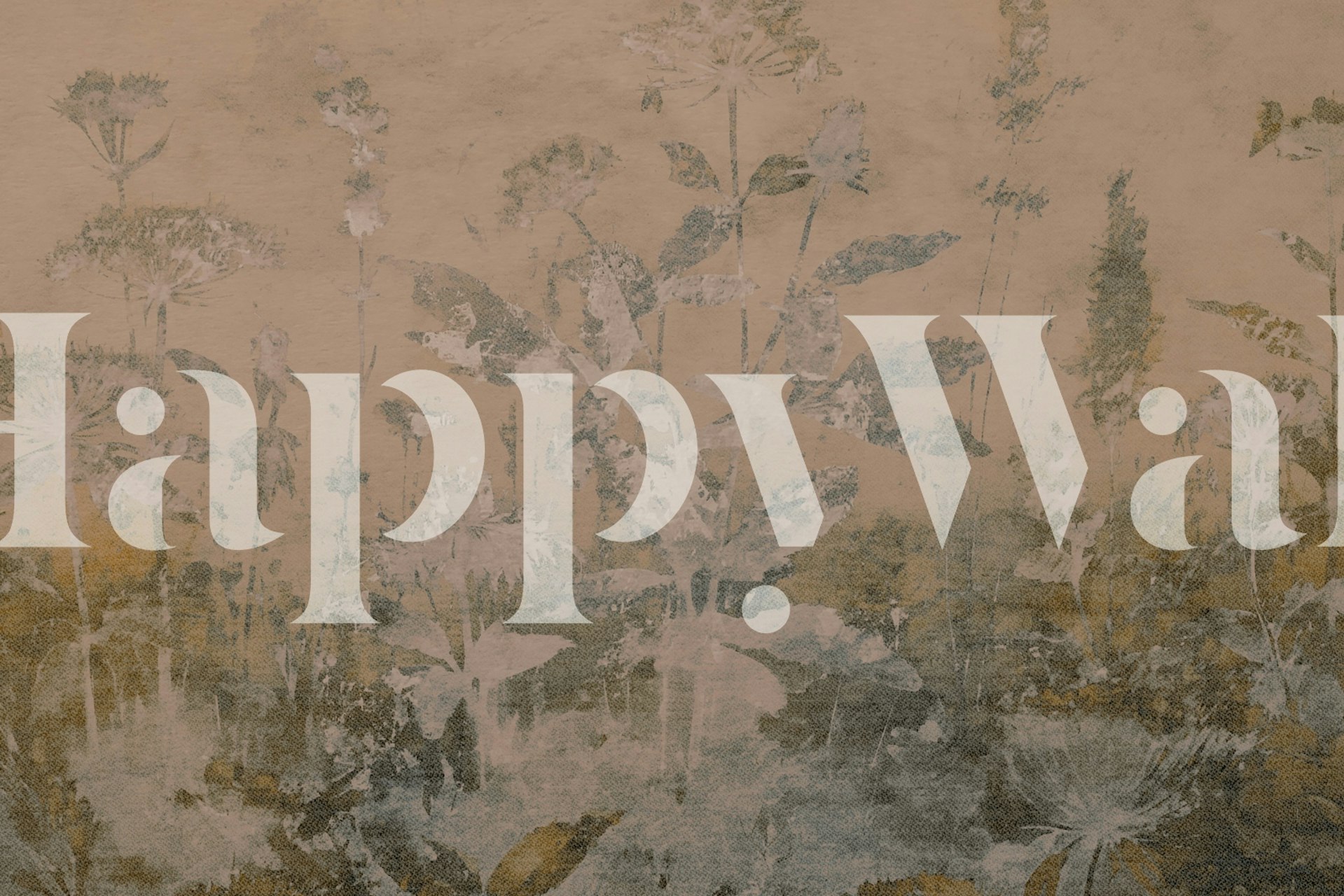 Antique Garden wallpaper που εμφανίζεται σε ένα δωμάτιο