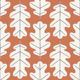 Oak Leaf Pattern Rusty Red