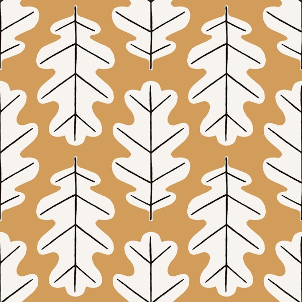 Oak Leaf Pattern Mustard