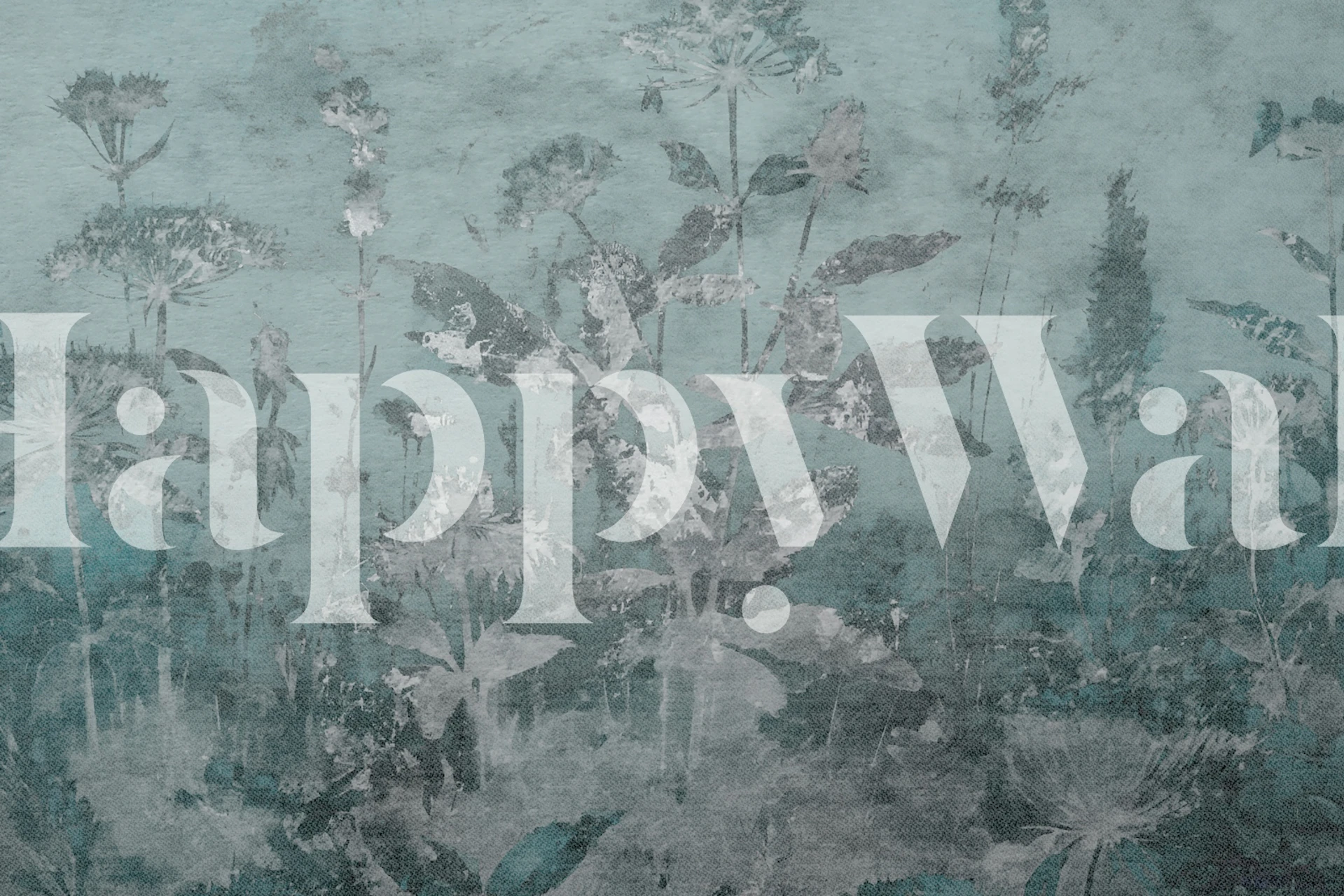 Antique Herb Garden wallpaper em um quarto