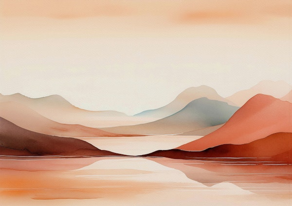 Peaceful Blush Mountains