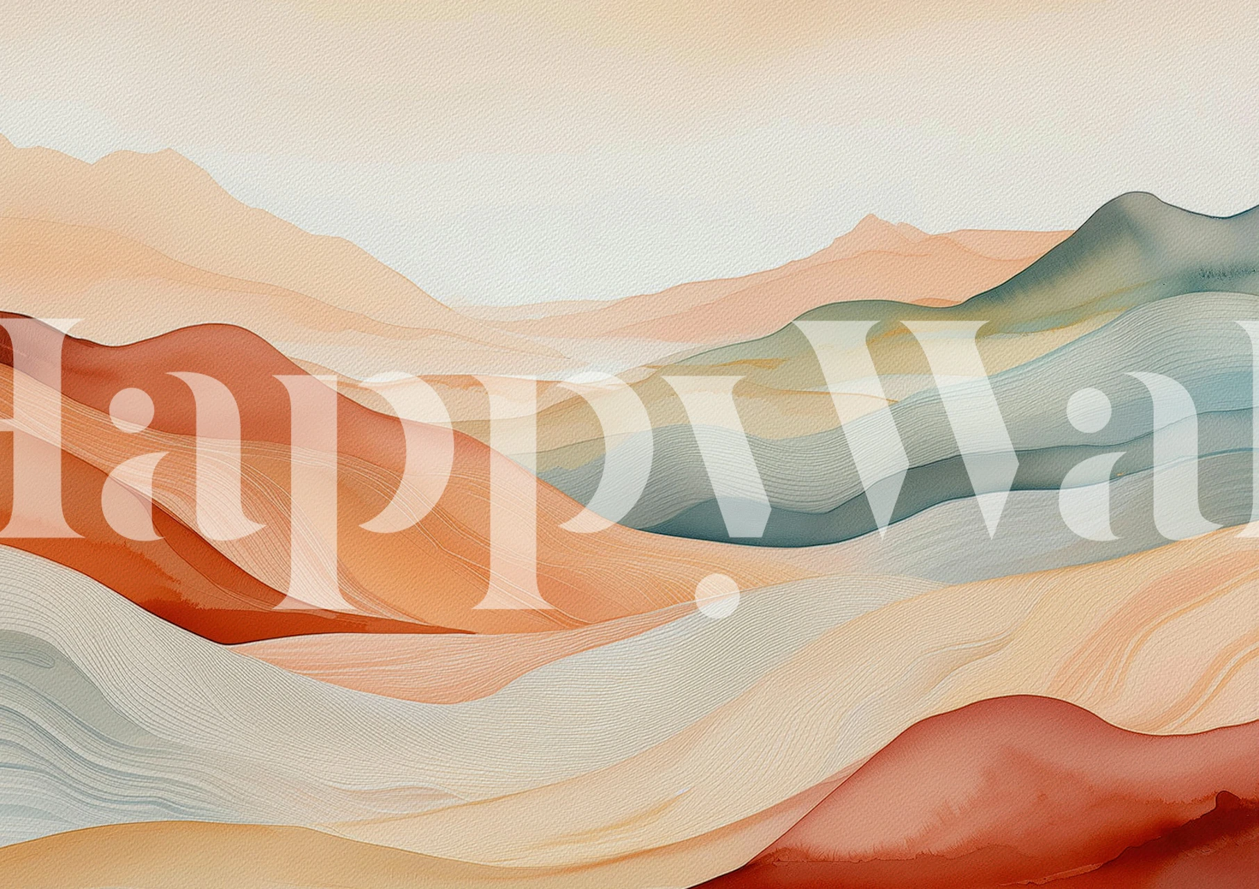 Serene Desert Hues tapet i et rom