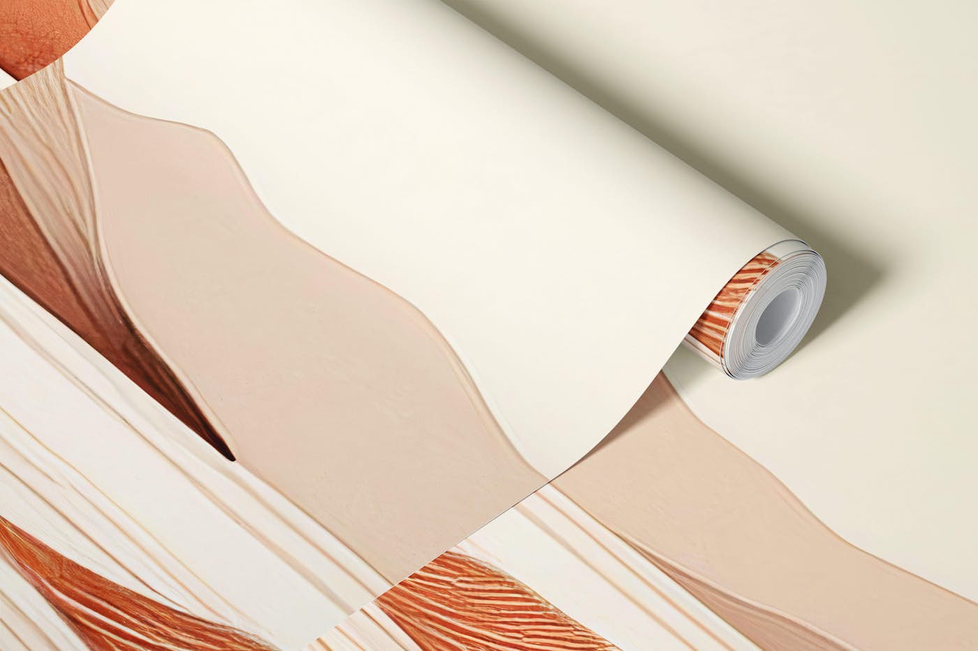 Serene Copper Contours wallpaper roll