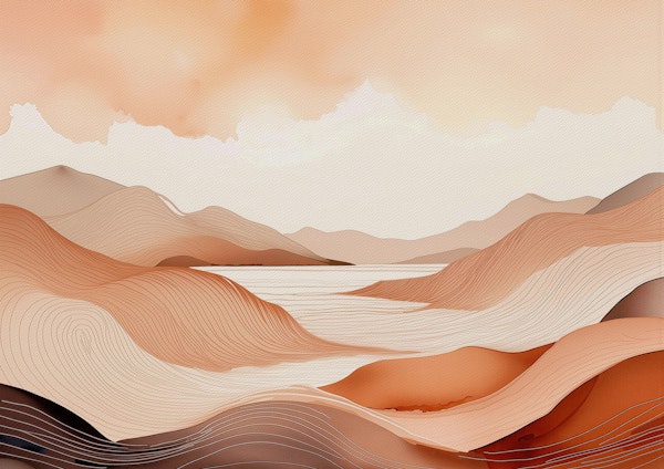 Serene Copper Contours