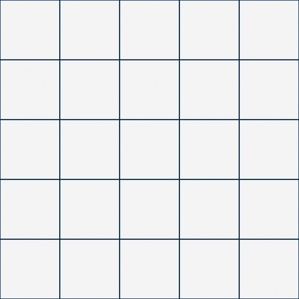 Medium Grid Pattern - White and Deep Blue