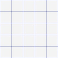 Medium Grid Pattern - White and Cobalt Blue tapete