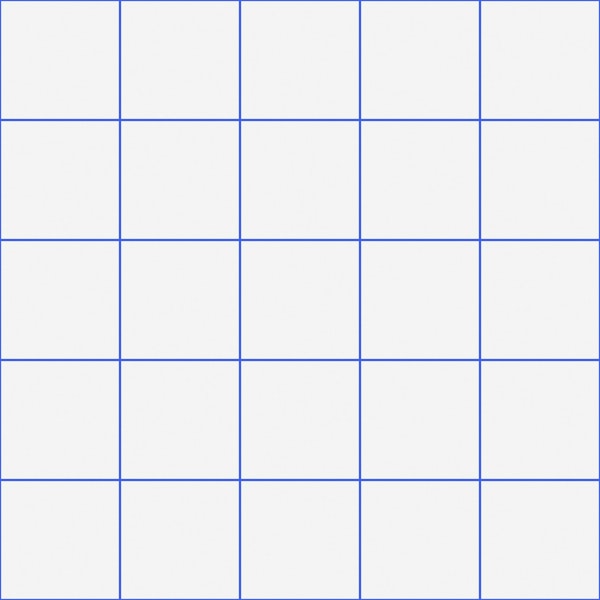 Medium Grid Pattern - White and Cobalt Blue