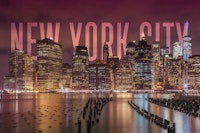 NYC Evening Skyline carta da parati