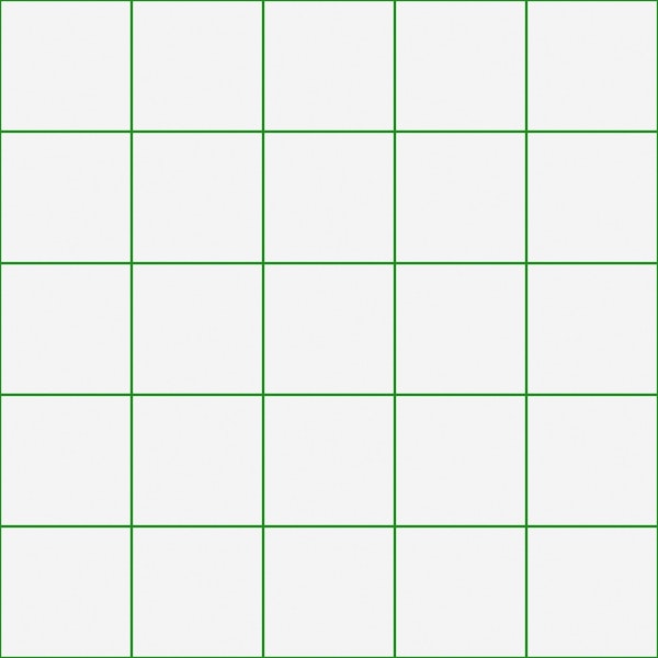Medium Grid Pattern - White and Green