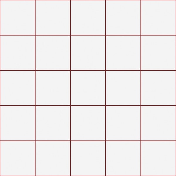 Medium Grid Pattern - White and Ruby