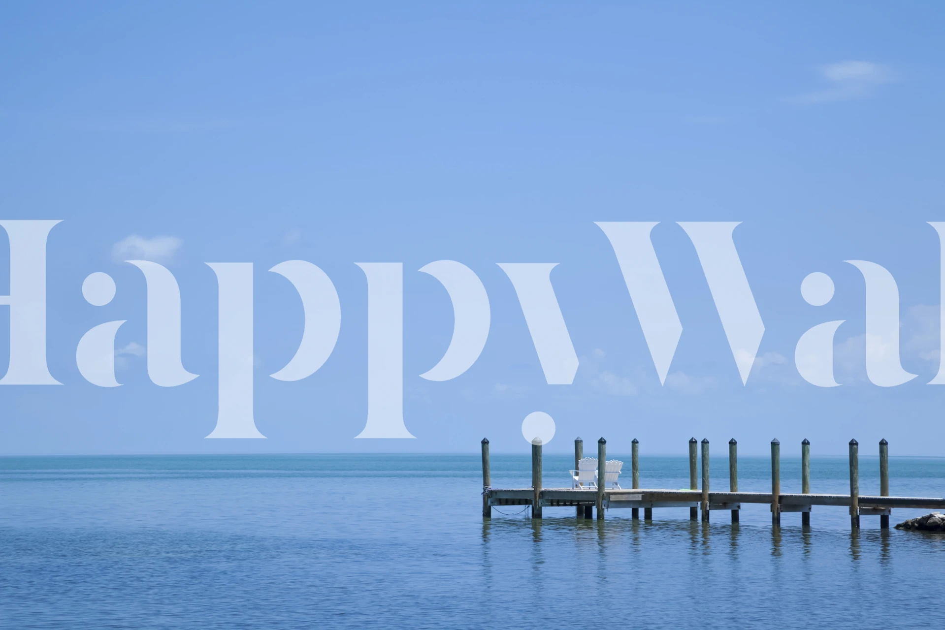 Florida Keys fridfull havsutsikt med tapet på träpiren