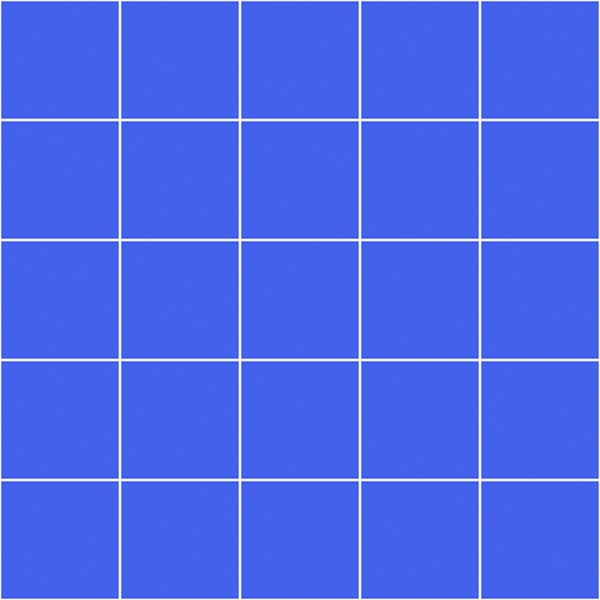 Medium Grid Pattern - Cobalt Blue and White