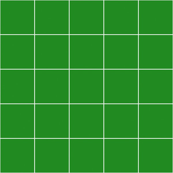 Medium Grid Pattern - Green and White