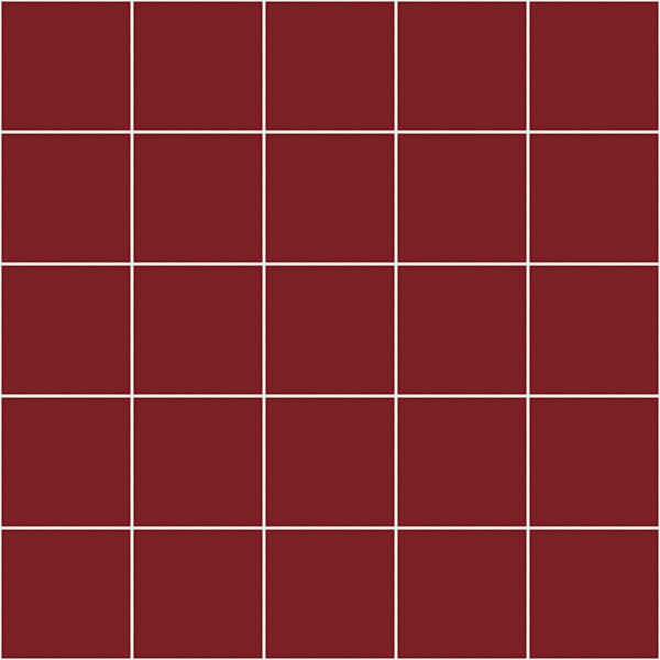 Medium Grid Pattern - Ruby and White