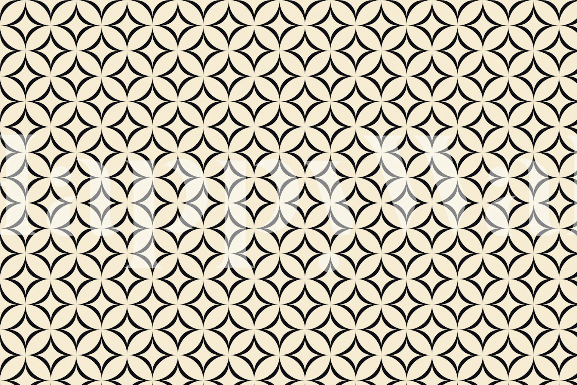 Black and white geometric circle pattern wallpaper