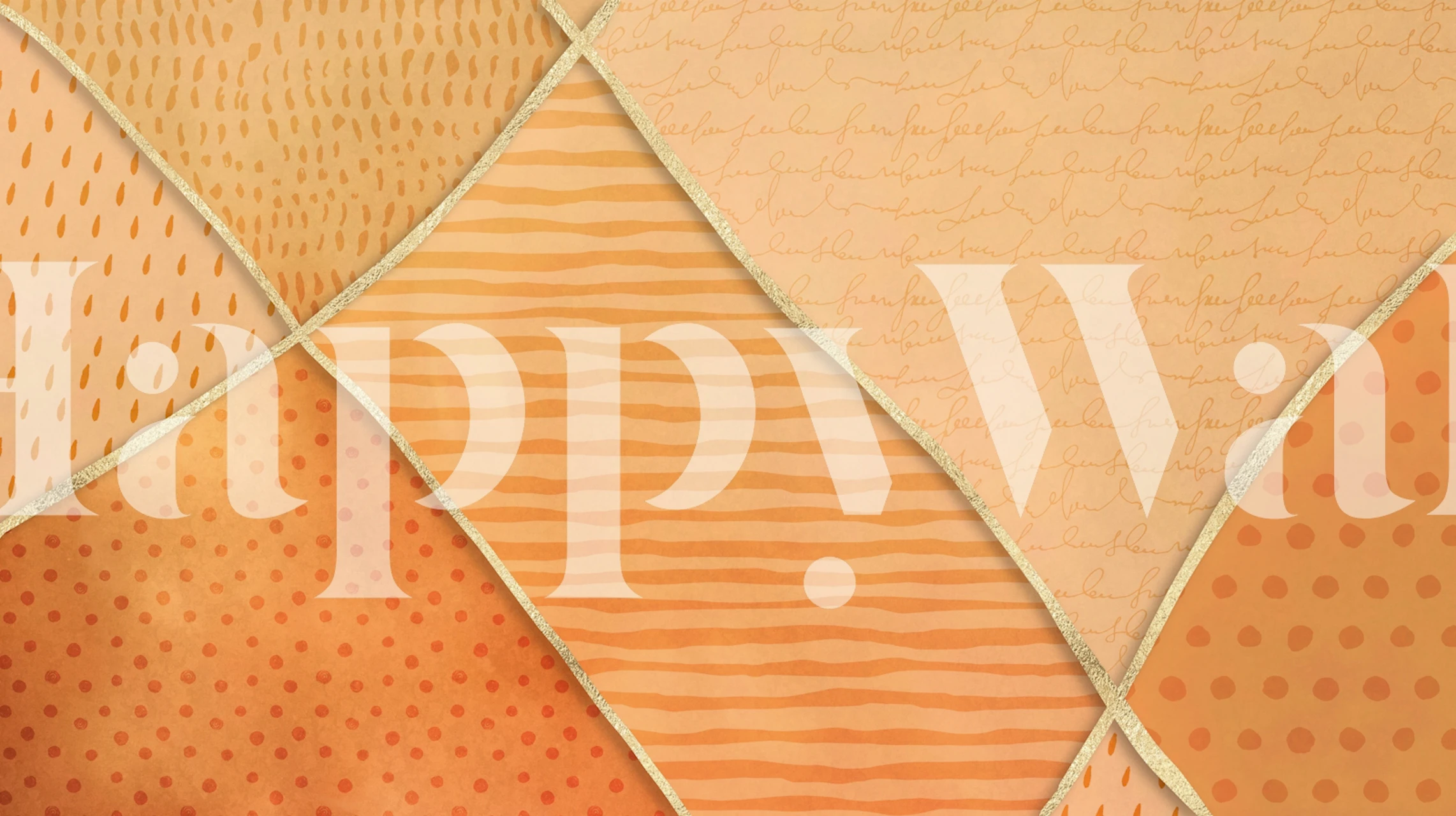 Warm Amber Earthy Delight Tapete in einem Raum