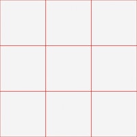 Large Grid Pattern - White and Red papel pintado