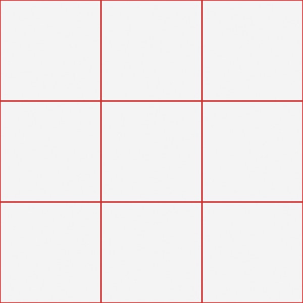 Large Grid Pattern - White and Red