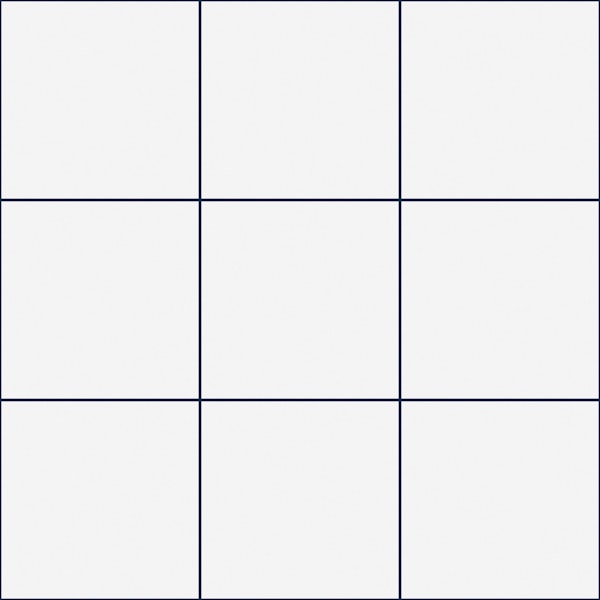 Large Grid Pattern - White and Deep Blue