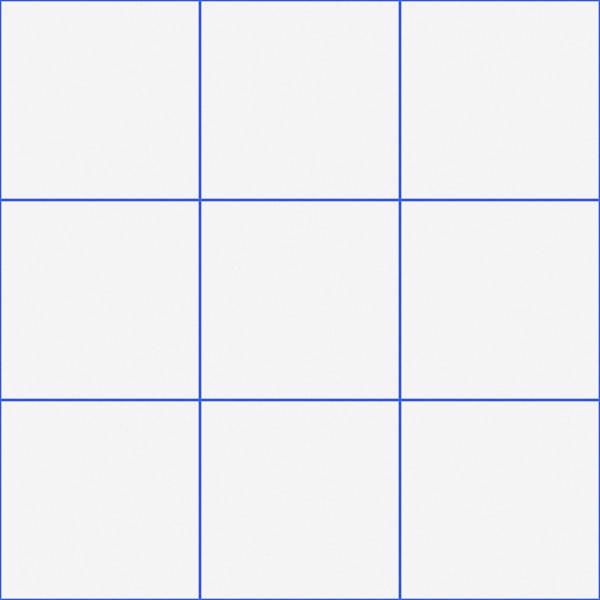 Large Grid Pattern - White and Cobalt Blue