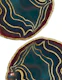 Teal Red Agate Gold Glam 1