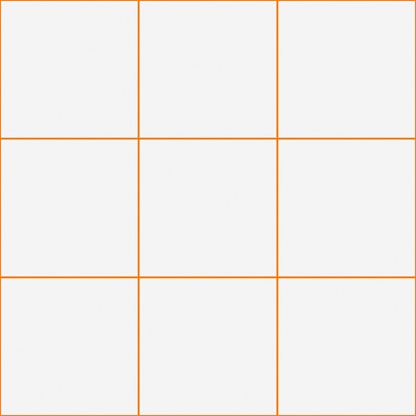 Large Grid Pattern - White and Orange