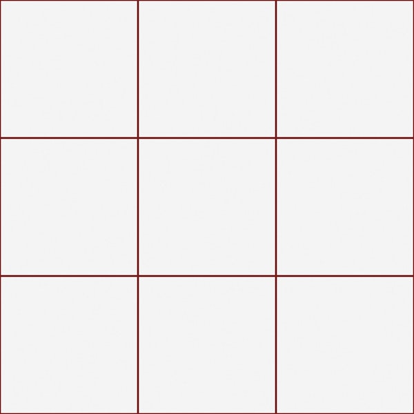 Large Grid Pattern - White and Ruby