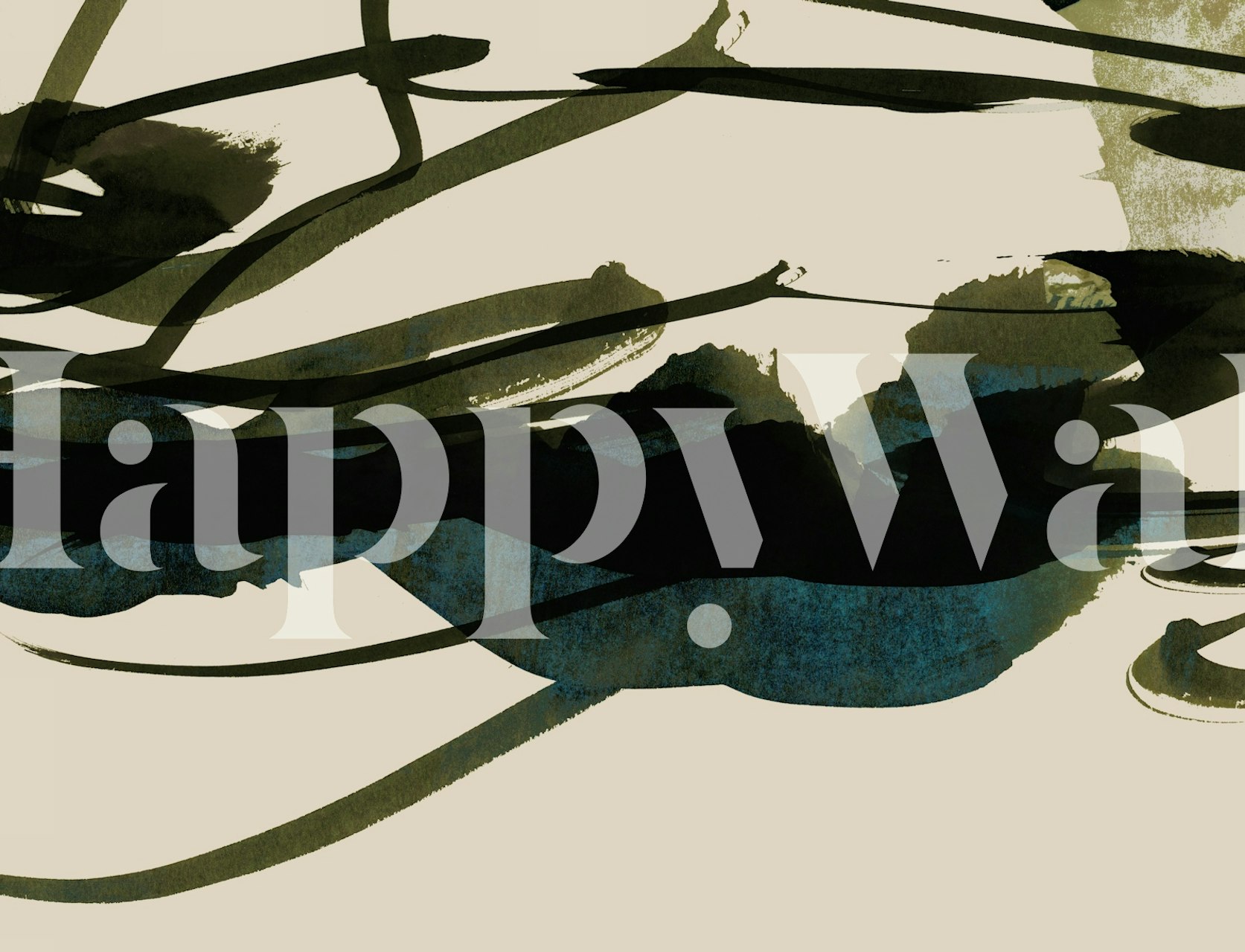 Design de papel de parede Bold abstraction em um quarto