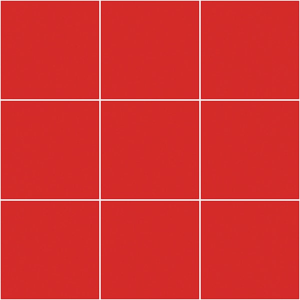 Large Grid Pattern - Red and White
