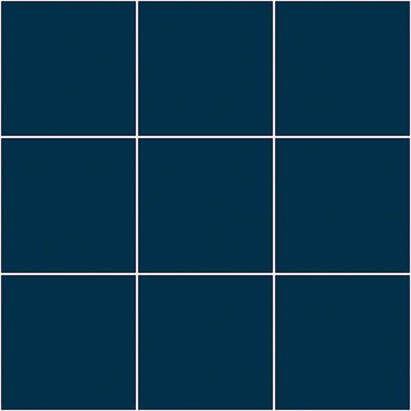 Large Grid Pattern - Deep Blue and White