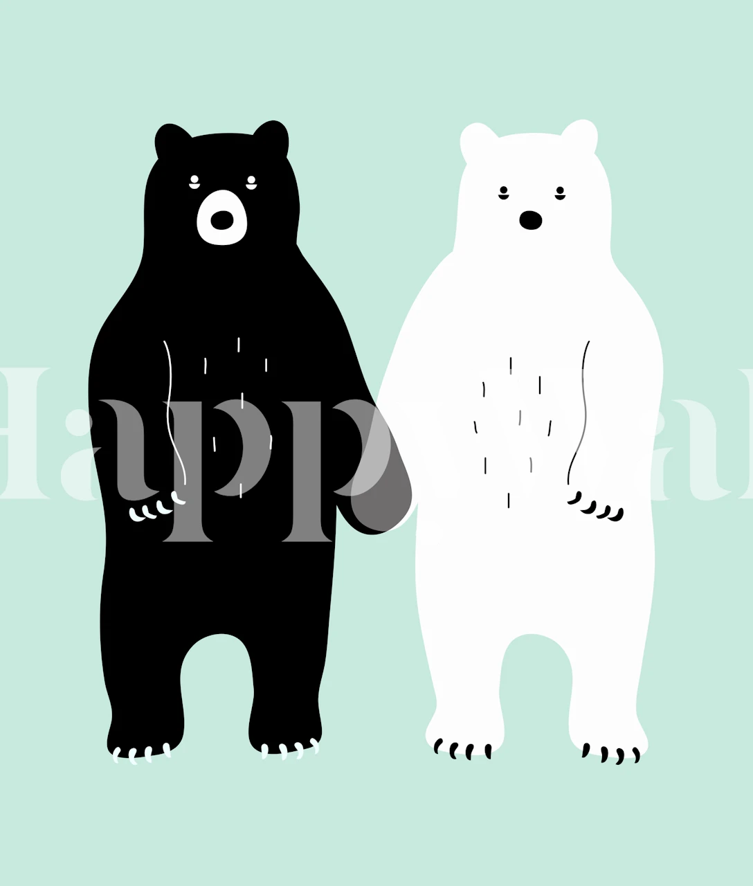 Wallpaper featuring two cute bears