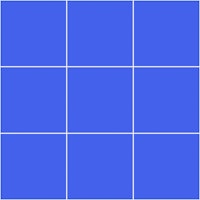 Large Grid Pattern - Cobalt Blue and White tapete
