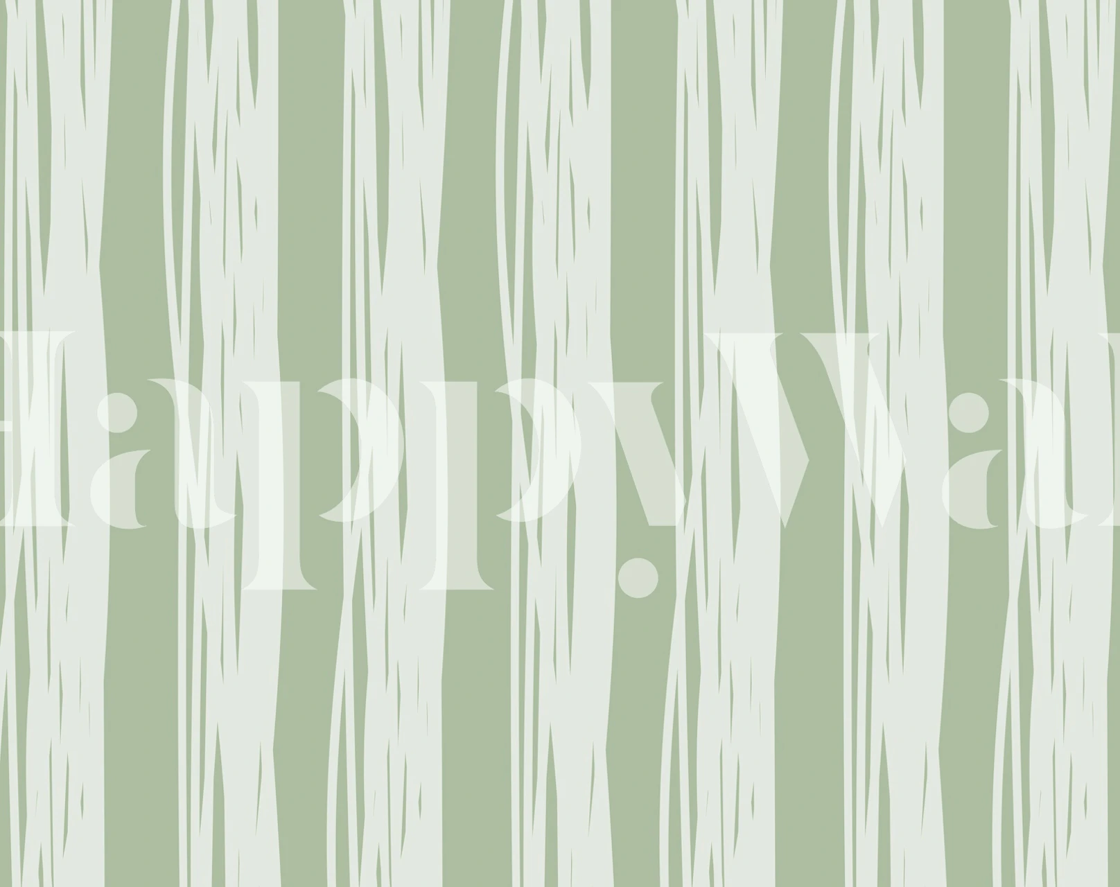 Sage green irregular stripes wallpaper in a room