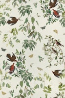 Wings and Flora Charm White Cream wallpaper