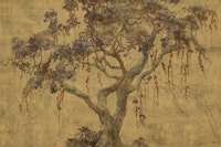 Mystical Amber Tree Painting tapeta